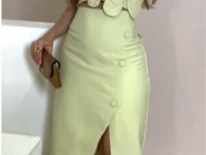 3498 VESTIDO COM DETALHE DE FLOR NO PEITO DO PP AO XG