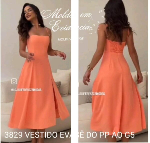 3829 VESTIDO EVASÊ DO PP AO G5