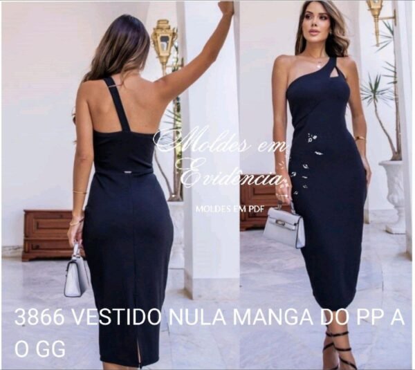 3866 VESTIDO NULA MANGA DO PP AO GG
