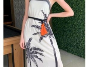 3872 VESTIDO DE ALÇINHA COM ESTAMPA DO PP AO GG