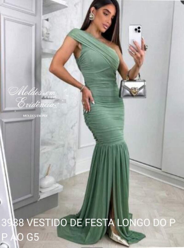3938 VESTIDO DE FESTA LONGO DO PP AO G5