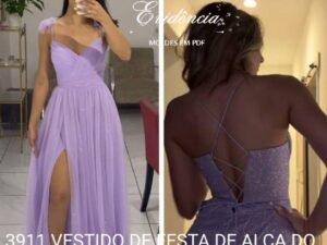 3911 VESTIDO DE FESTA DE ALÇA DO PP AO G5